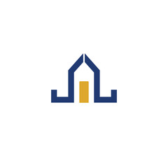 Minimal house property building real estate vector logo design