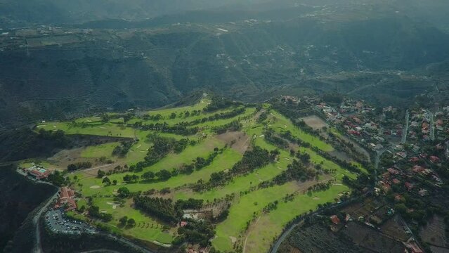 olf course, Gran Canaria, Canary Islands, Spain, Atlantic. High quality FullHD footage