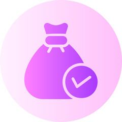 cash bag gradient icon