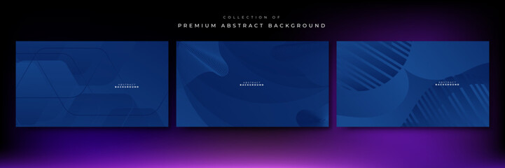 Abstract dark blue background with modern trendy fresh color for presentation design, flyer, social media cover, web banner, tech banner