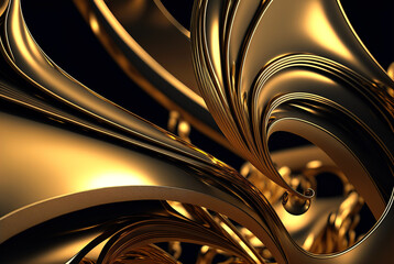 Golden abstract background image looks luxurious.