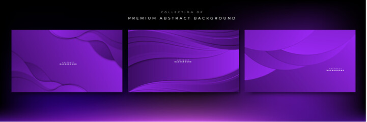 Dark purple geometric shapes abstract background geometry shine and layer element vector for presentation design. Suit for business, corporate, institution, party, festive, seminar, and talks.