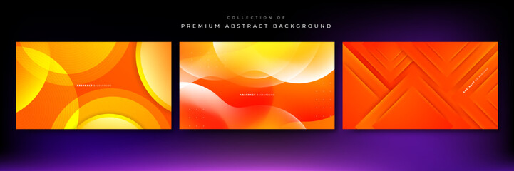 Abstract orange geometric shapes vector technology background, for design brochure, website, flyer. Geometric orange geometric shapes wallpaper for poster, certificate, presentation, landing page