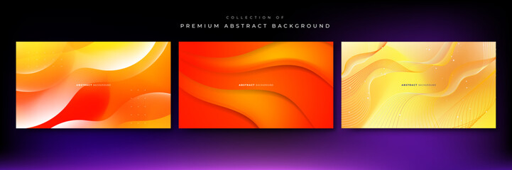 Abstract orange geometric shapes geometric light triangle line shape with futuristic concept presentation background