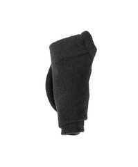 New Black Cotton Sock Isolated, Rolled Sportswear, Classic Unisex Cotton Socks on White Background