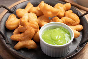 deep fried dough stick..Patongo,pandan custard.Breakfast