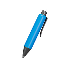 Ballpoint pen 3d icon. Stationery