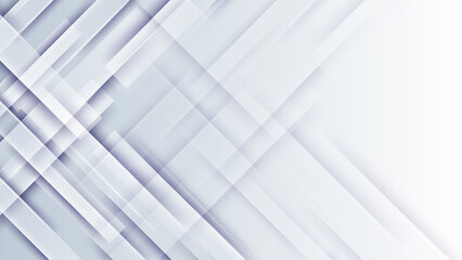 Obraz premium Abstract white grey geometric shapes light silver technology background vector. Modern diagonal presentation background.