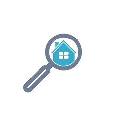 Home search logo, real Estate property agency icon isolated on white background