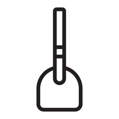 shovel line icon