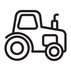 tractor line icon
