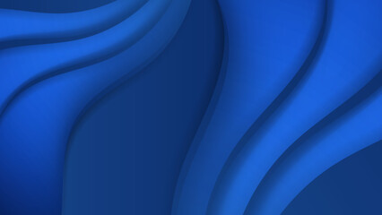 Abstract dark blue geometric shapes geometric light wave curve line shape with futuristic concept presentation background