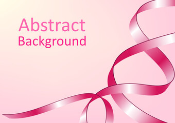 abstract background gradient pastel pink ribbon right side left empty space It has elegance and bright colors design for love day card. Valentine , Brochures, Posters, Book covers