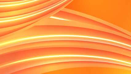 Modern orange geometric shapes corporate abstract technology background. Vector abstract graphic design banner pattern presentation background web template.