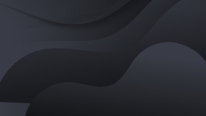 Abstract black geometric shapes 3d background. Vector illustration abstract graphic design banner pattern presentation background wallpaper web template.