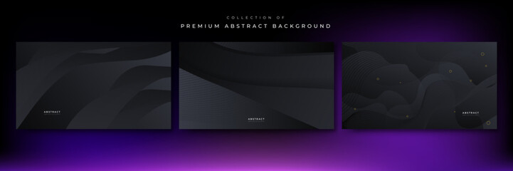 Minimal black geometric shapes abstract modern background design. Design for poster, template on web, backdrop, banner, brochure, website, flyer, landing page, presentation, certificate, and webinar