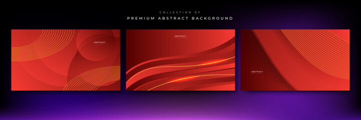 Abstract red geometric shapes 3d background. Vector illustration abstract graphic design banner pattern presentation background wallpaper web template.