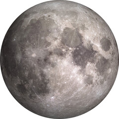 Fototapeta Full moon isolated on transparent background. Elements of this image furnished by NASA. obraz
