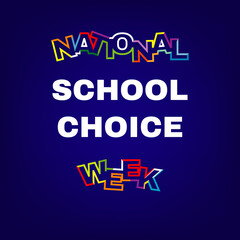 Vector illustration on the theme of National School Choice Week 