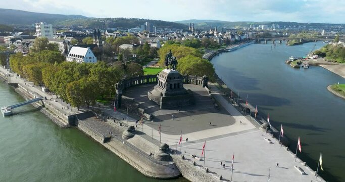 Deutsches Eck Koblenz River Mosel and Rhine