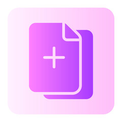 Obraz premium add document gradient icon