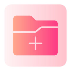 Obraz premium add file gradient icon