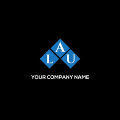 LAU letter logo design on black background. LAU creative initial LAU letter logo design on black background. LAU creative initials letter logo concept. LAU letter design.
