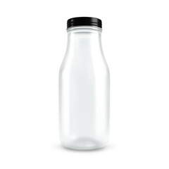 Glass bottle isolated transparent