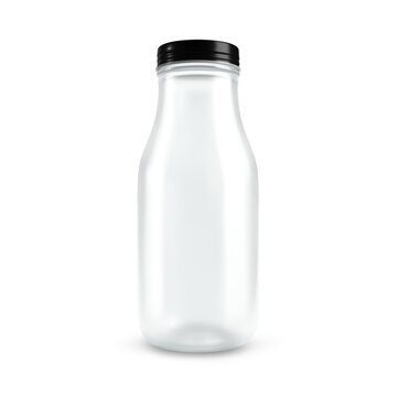 Glass bottle isolated transparent