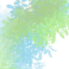 Abstract leafy textures in green and blue tones – layered nature-inspired digital background for creative designs and organic visuals