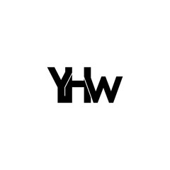 yhw letter initial monogram logo design