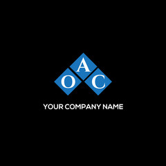 OAC letter logo design on BLACK background. OAC creative initials letter logo concept. OAC letter design.