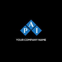 PAI letter logo design on BLACK background. PAI creative initials letter logo concept. PAI letter design.