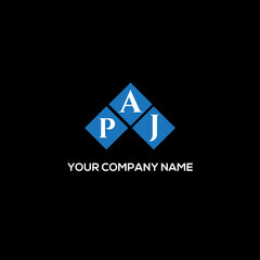 Fototapeta premium PAJ letter logo design on black background. PAJ creative initial PAJ letter logo design on black background. PAJ creative initials letter logo concept. PAJ letter design. 
