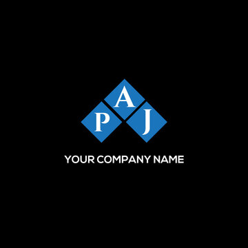 PAJ letter logo design on black background. PAJ creative initial PAJ letter logo design on black background. PAJ creative initials letter logo concept. PAJ letter design.
