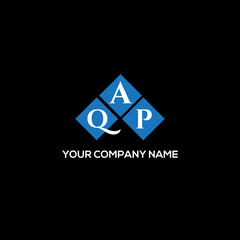 QAP letter logo design on BLACK background. QAP creative initials letter logo concept. QAP letter design.