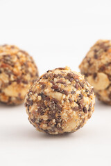 Flaxseed And Sesame Ladoo Also Known As Alsi Til Badam Ladddu Or Ellu Unde Magic Laddoo Is Winter Special Immunity Boosting Sweet Balls Made Of Gur Or Gud In Ghee. Enjoyed On Makar Sankranti and Lohri