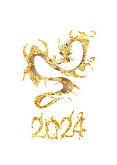 2024 calendar with Dragon Chinese symbol 