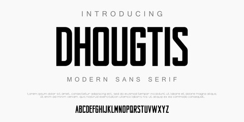 font modern sans serif bold, alphabet vector, for design, movie, banner, poster dll