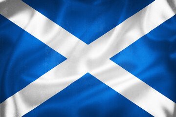 Grunge 3D illustration of Scotland flag