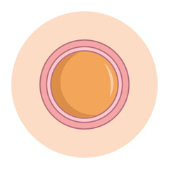 Cream foundation makeup design. Vector illustrations for prints, stickers, invitation cards, web design, blogs, social media, and more.