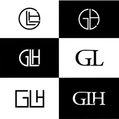 creative GL logo and  GLZ letter logo, Multiple triple letter logo design.
LG, GL,L, G Abstract Letters Logo Monogram