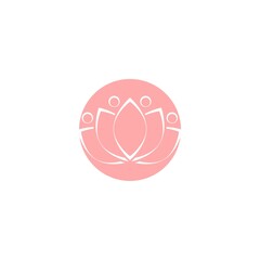 Lotus flower health care logo isolated on white background