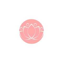 Lotus flower health care logo isolated on white background