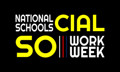 National Schools Social Work Week Vector Illustration. Suitable for greeting card poster and banner