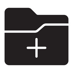 Fototapeta premium add file glyph icon
