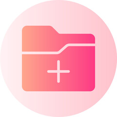 Obraz premium add file gradient icon
