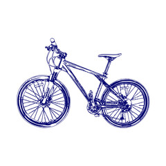 Fototapeta na wymiar sketch of a bicycle image with a transparent background