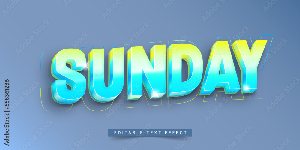 Poster colorful text effect for design projects