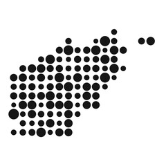 Afghanistan Silhouette Pixelated pattern map illustration